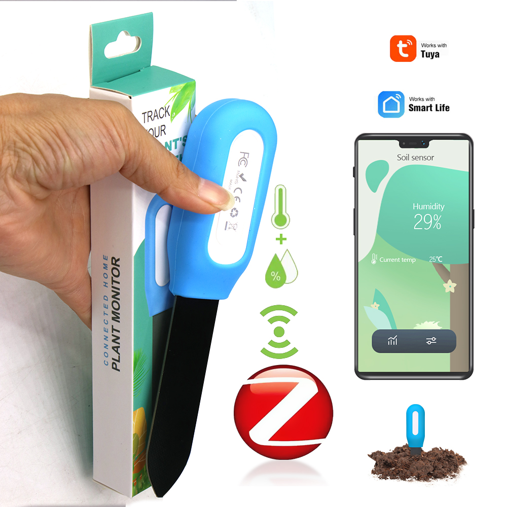 Smart Garden Is - Slimme Zigbee-bodemsensor voor huistuin, kasplanten, bloemvocht-