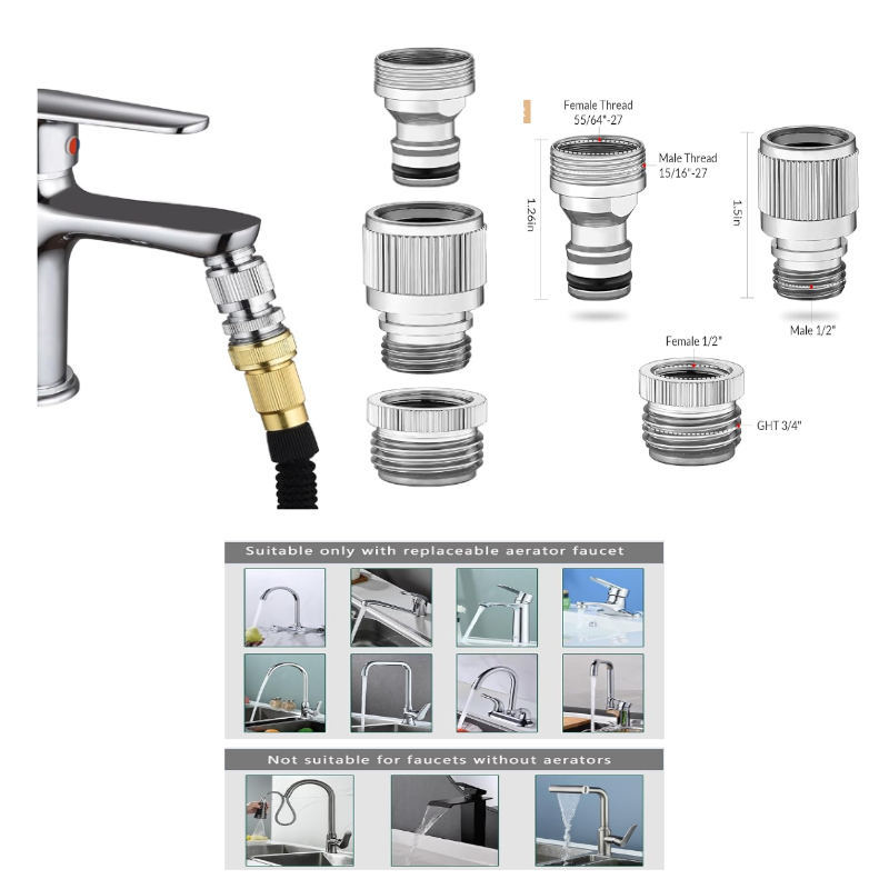 Smart Garden Tap - Gootsteenkraan snelkoppeling, kraanadapter voor gootsteenaansluiting, geschikt