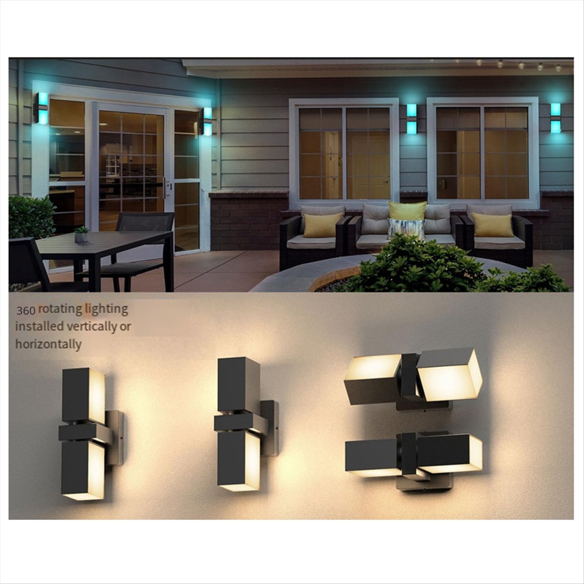 Smart Garden Fence & Balcony Hanging Planter - AA19 LED Wandlamp Dubbele Kop Balkonlamp