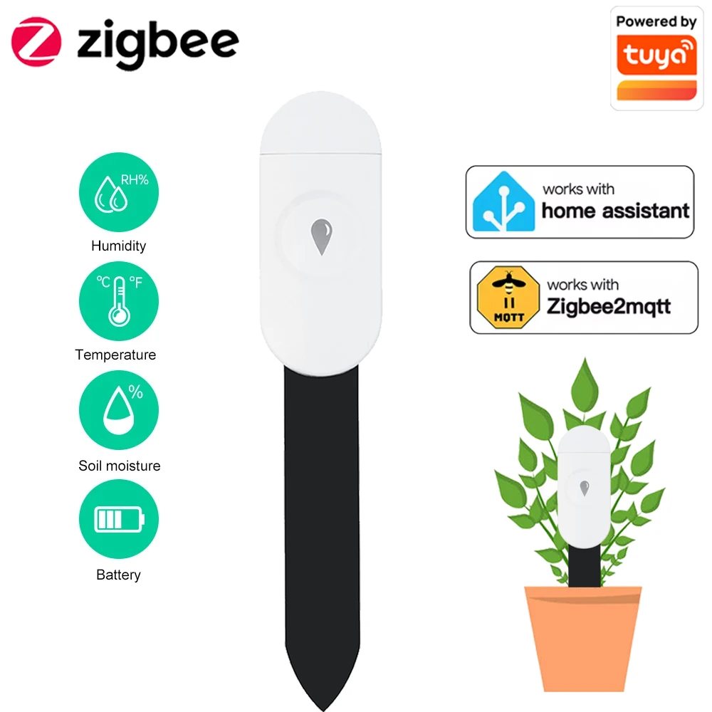 Smart Garden Moisture Sensor - Tuya Zigbee Temperatuur Vochtigheid Vocht Detector