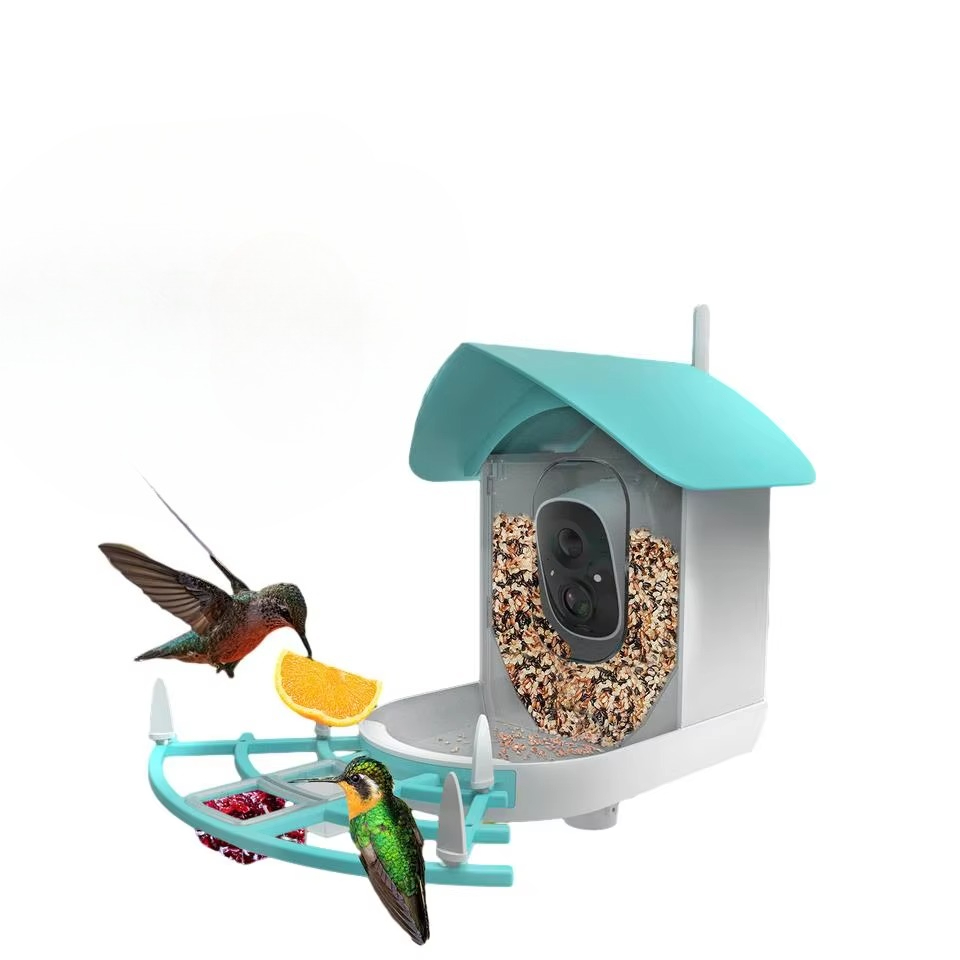 Smart Bird Feeder Camera - Draadloze automatische huisdiervoeder Batterijcamera 2MP Wifi
