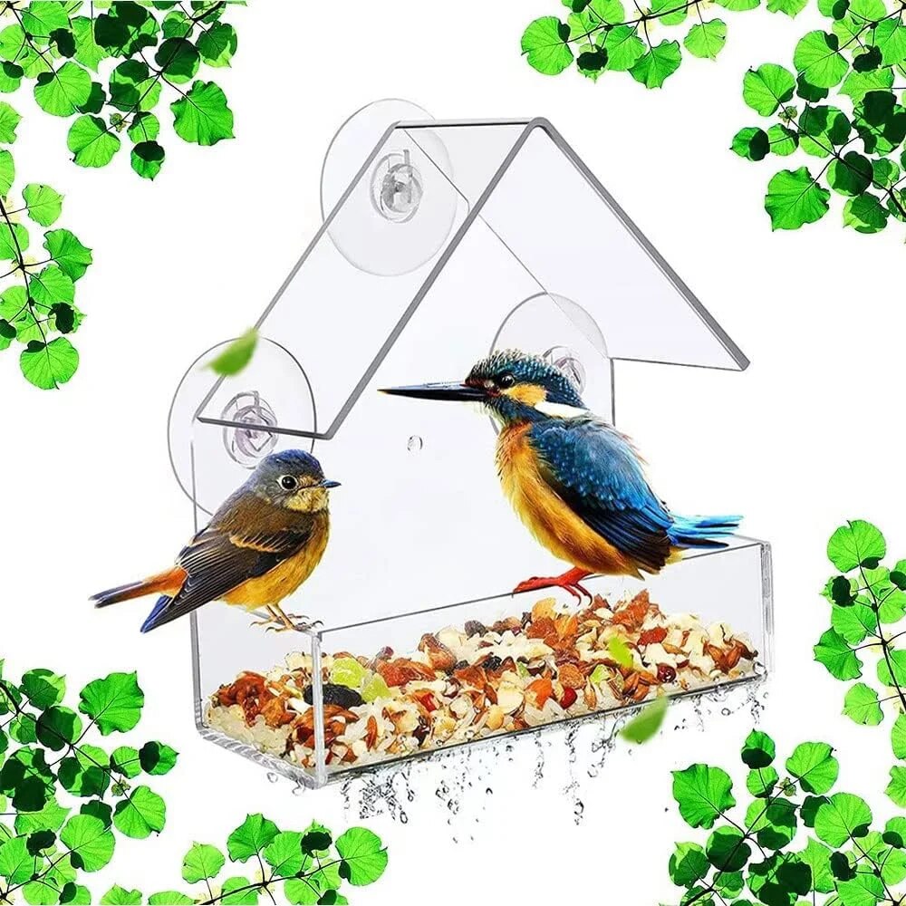 Smart Bird Feeder Camera - Acryl Vogelvoeder Helder Venster Buiten Hangend
