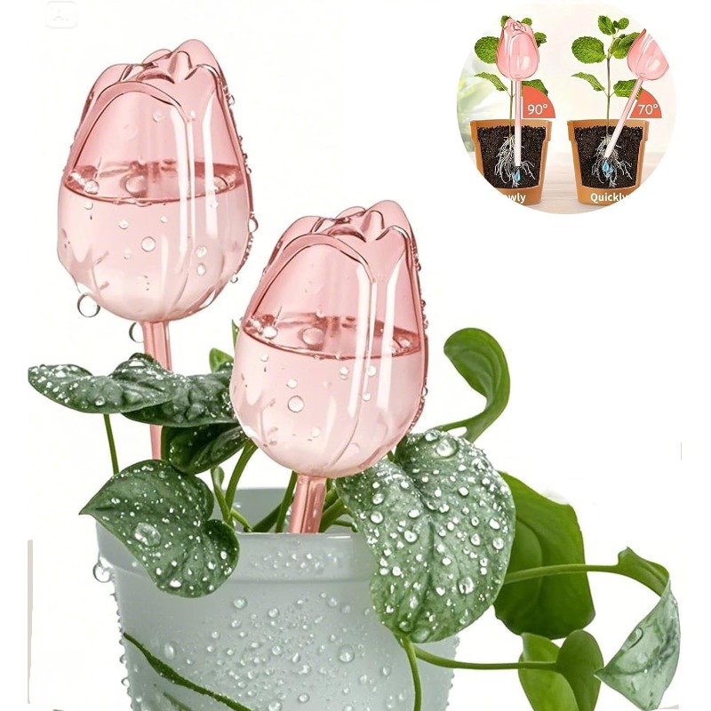 Roze Tulpenplantenbewateringsb - Plant Watering Globe recensie en prijs