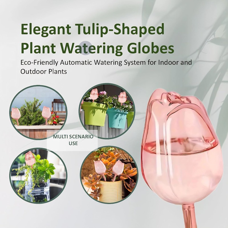 Roze Tulpenplantenbewateringsb - Plant Watering Globe recensie en prijs