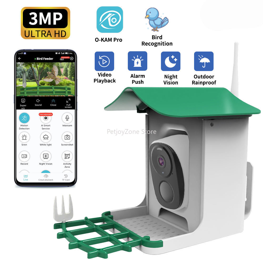 OEM 3MP O-KAM WIFI Kleuren Nac - Smart Bird Feeder Camera recensie en prijs