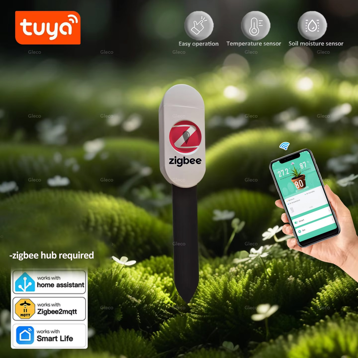 Tuya Smart Life Zigbee Bodemvo - Smart Garden Moisture Sensor recensie en prijs