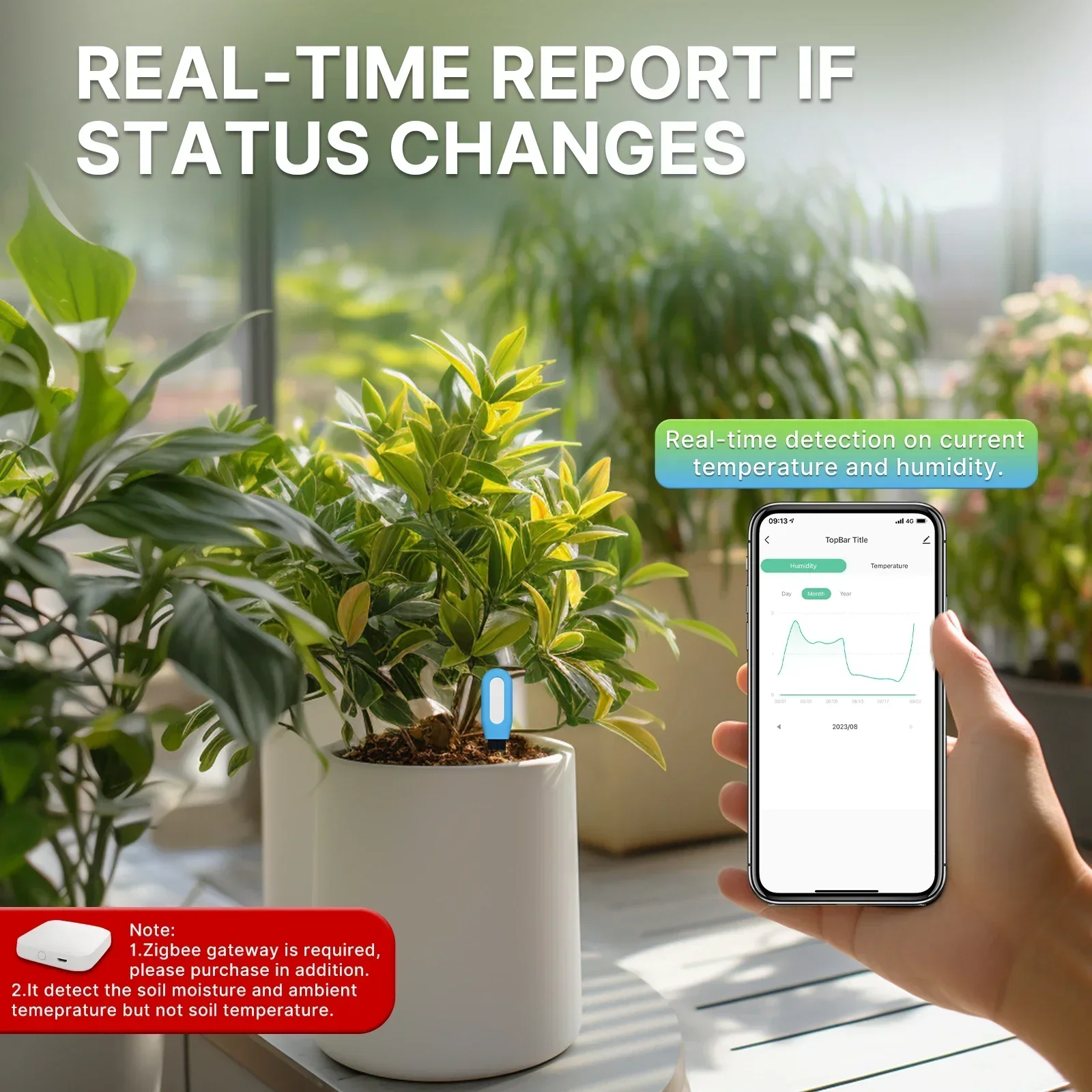 Moes Slimme Zigbee Bodemtemper - Smart Garden Moisture Sensor recensie en prijs