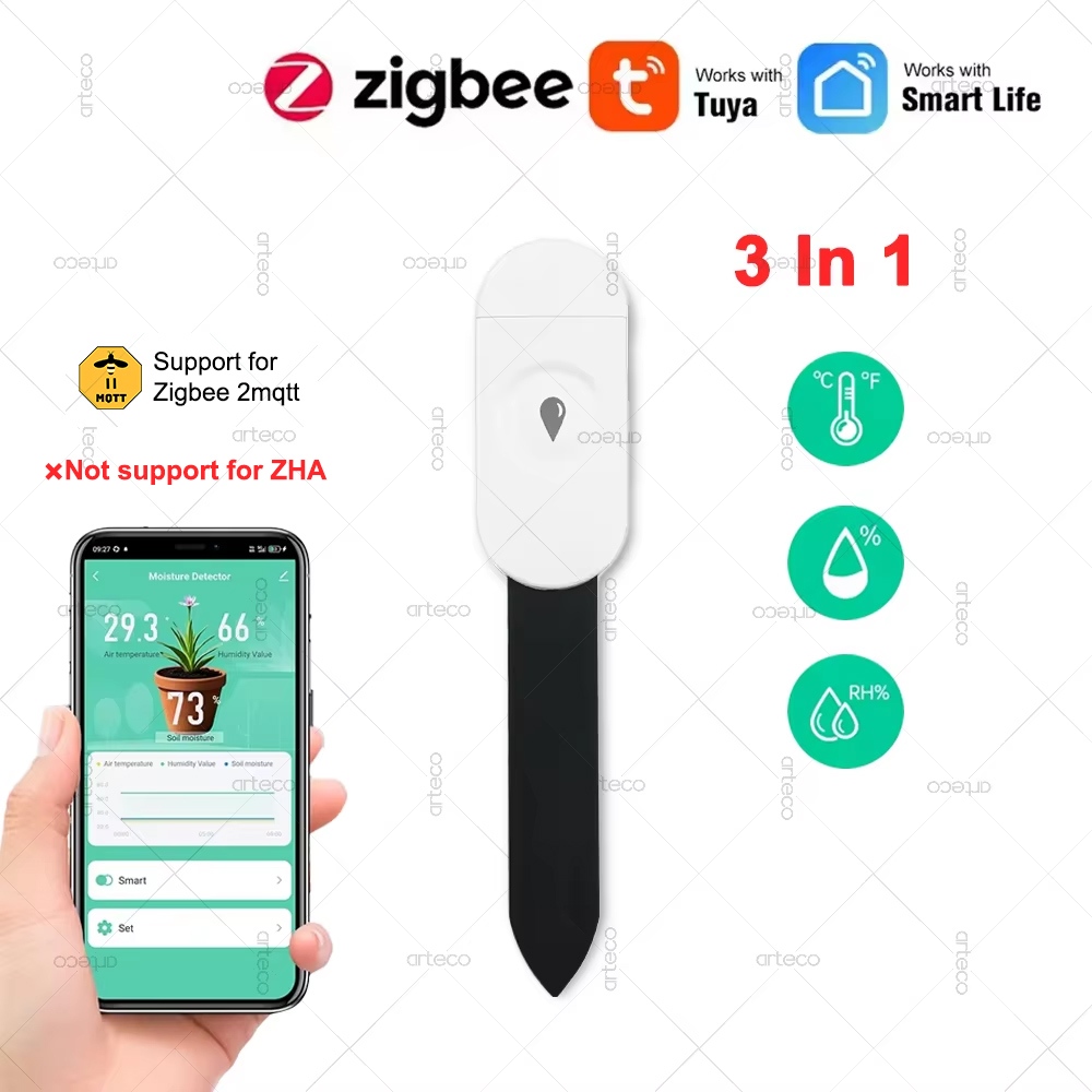 Tuya Zigbee Temperatuur Vochti - Smart Garden Moisture Sensor recensie en prijs
