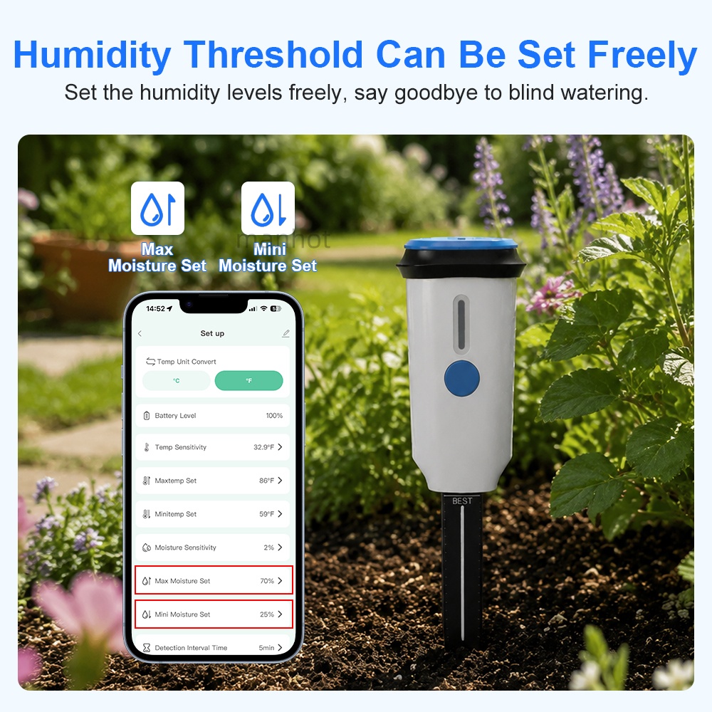 WIFI Smart Bodemtester Vochtig - Smart Garden Moisture Sensor recensie en prijs