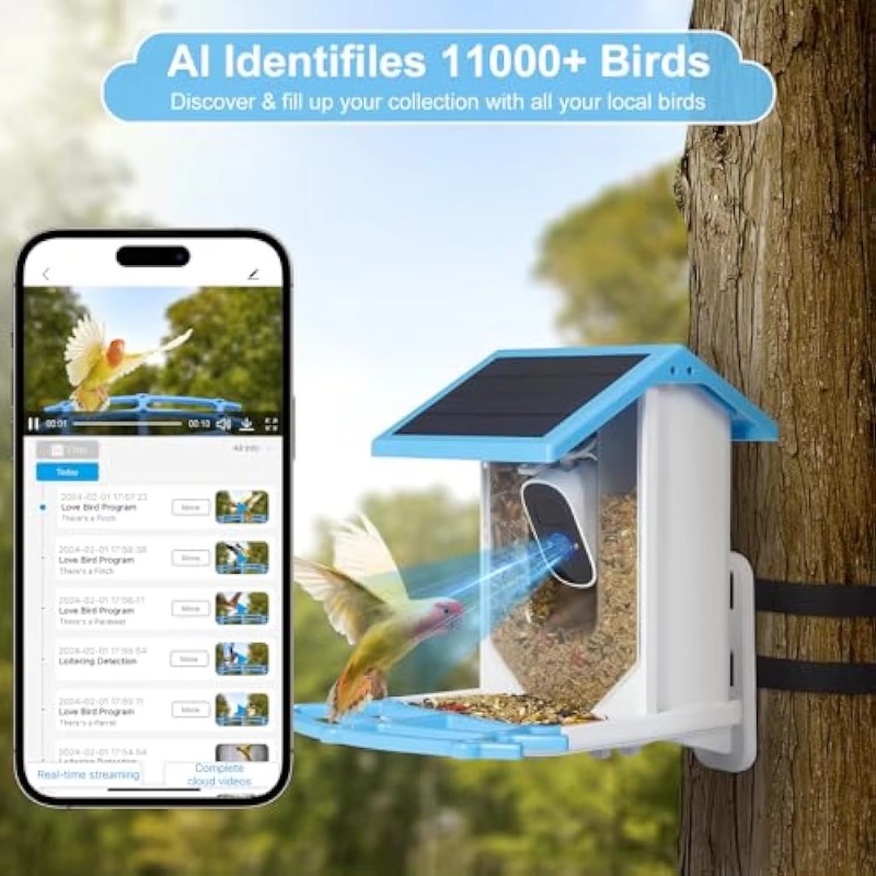 Slimme vogelvoeder met camera, - Smart Bird Feeder Camera recensie en prijs