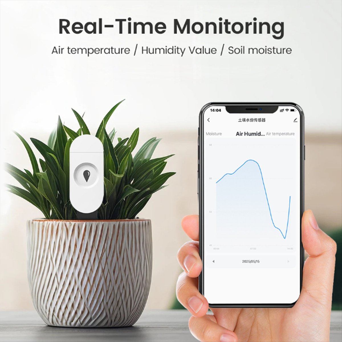 ABJA Tuya Zigbee Smart Soil Te - Smart Garden Moisture Sensor recensie en prijs